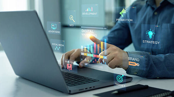 Digital Marketing development and goals strategy.Attract organic traffic for big sales. Digital marketing for promotion of products with social media, email, website and channel search engine