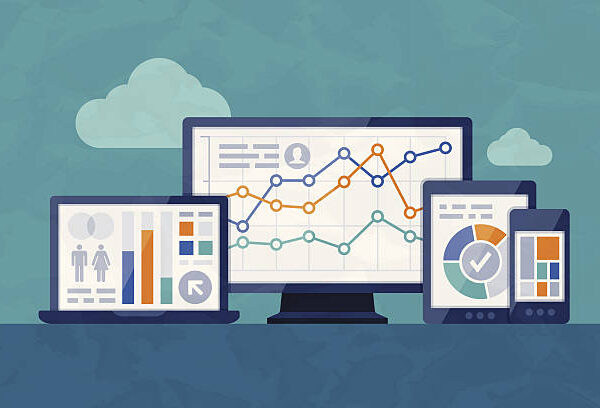 Statistics and analysis digital concept. EPS 10 file. Transparency effects used on highlight elements.